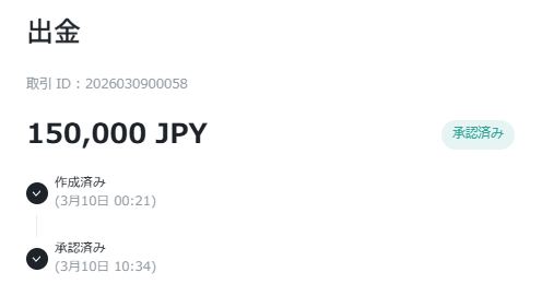 ババオプション(babaoption)出金証拠画像